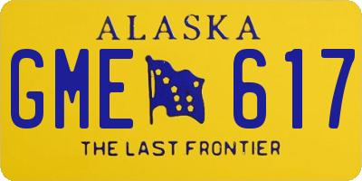 AK license plate GME617