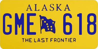 AK license plate GME618
