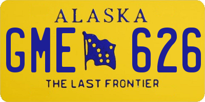 AK license plate GME626