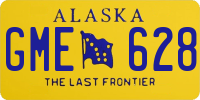 AK license plate GME628