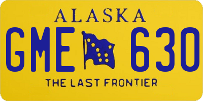 AK license plate GME630