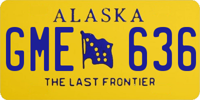 AK license plate GME636