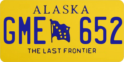 AK license plate GME652