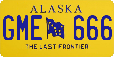 AK license plate GME666
