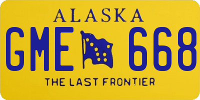 AK license plate GME668