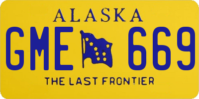 AK license plate GME669