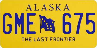 AK license plate GME675