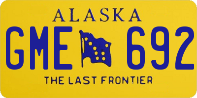 AK license plate GME692