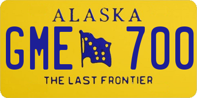 AK license plate GME700