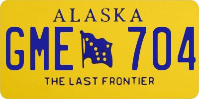 AK license plate GME704