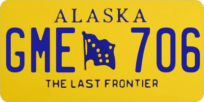 AK license plate GME706