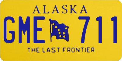 AK license plate GME711