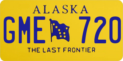 AK license plate GME720