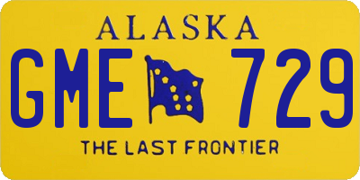 AK license plate GME729