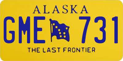 AK license plate GME731
