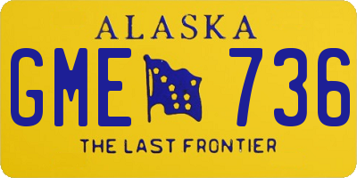 AK license plate GME736