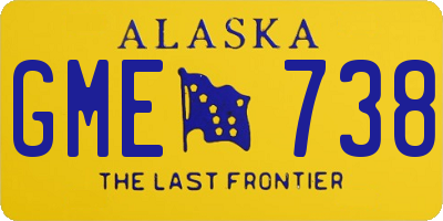AK license plate GME738