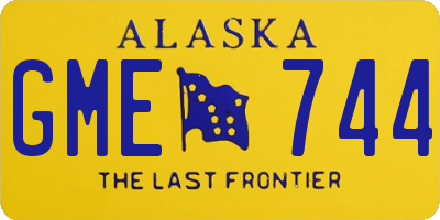 AK license plate GME744