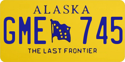 AK license plate GME745