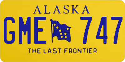 AK license plate GME747