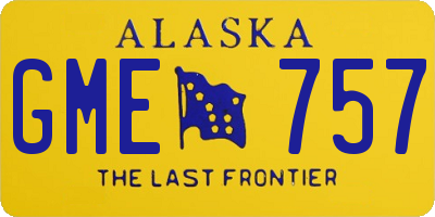AK license plate GME757