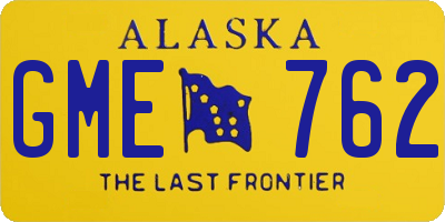 AK license plate GME762