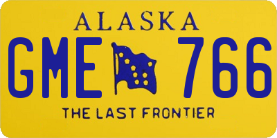 AK license plate GME766