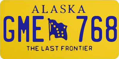 AK license plate GME768