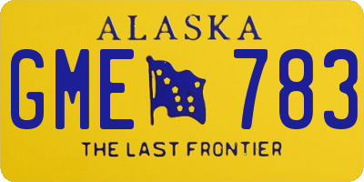 AK license plate GME783