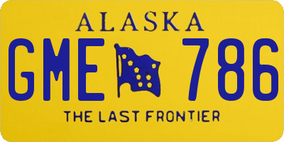 AK license plate GME786