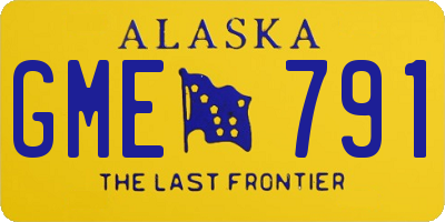 AK license plate GME791