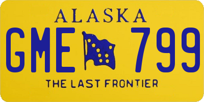 AK license plate GME799