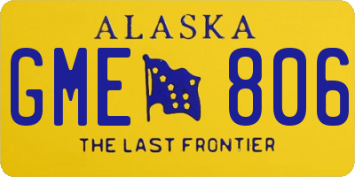 AK license plate GME806