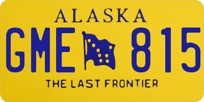 AK license plate GME815