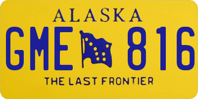 AK license plate GME816