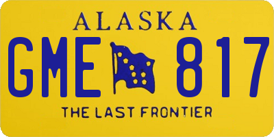 AK license plate GME817