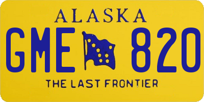 AK license plate GME820