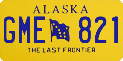 AK license plate GME821