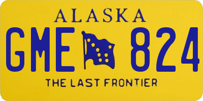 AK license plate GME824