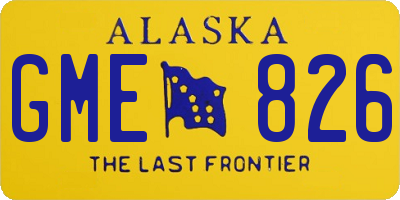 AK license plate GME826