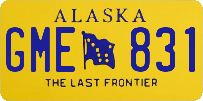 AK license plate GME831