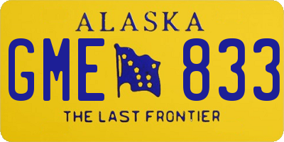 AK license plate GME833