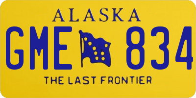 AK license plate GME834