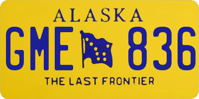 AK license plate GME836