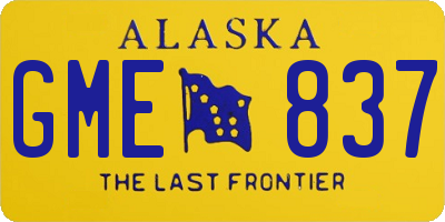 AK license plate GME837