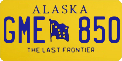 AK license plate GME850