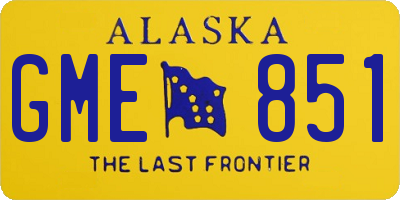 AK license plate GME851