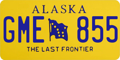 AK license plate GME855