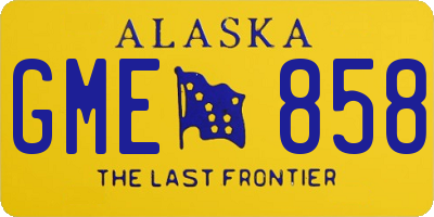AK license plate GME858
