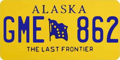 AK license plate GME862
